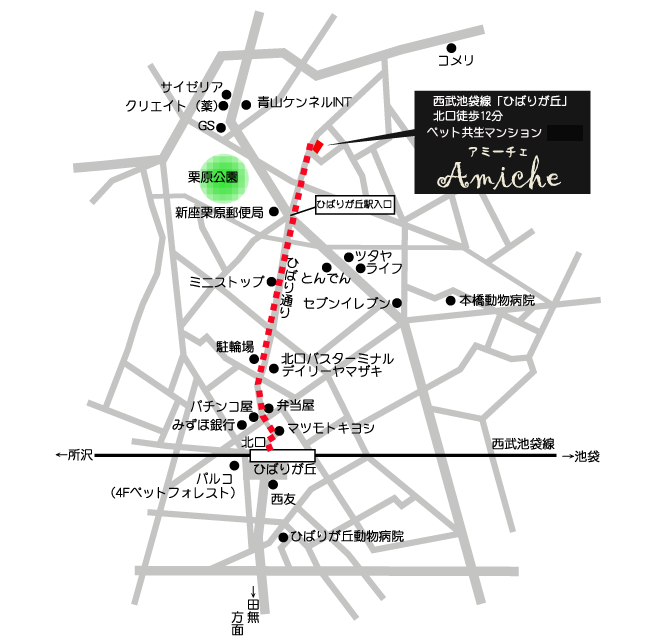 西武池袋線 ひばりヶ丘駅 北口徒歩12分