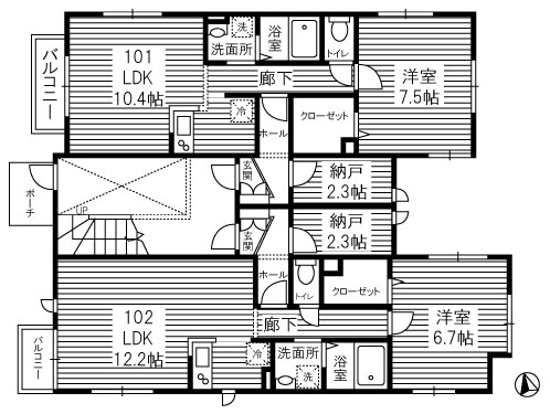 神奈川県横浜市上大岡のペット可(犬猫)ペット共生賃貸マンション 1F間取