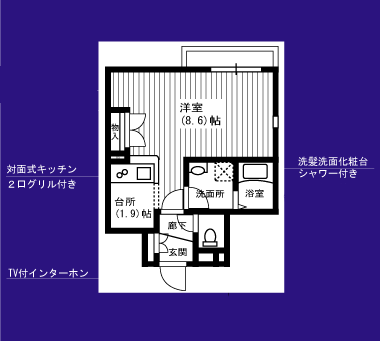 都営大江戸線「六本木」　ペット可・ペット共生型マンション　シエナ六本木 間取