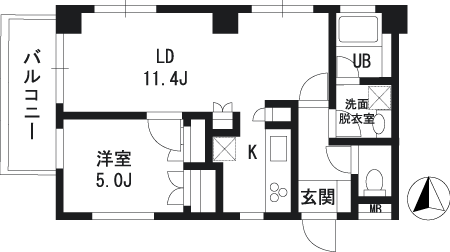 ２０３号室間取り