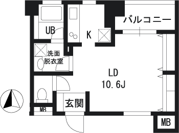 ２０２号室間取り