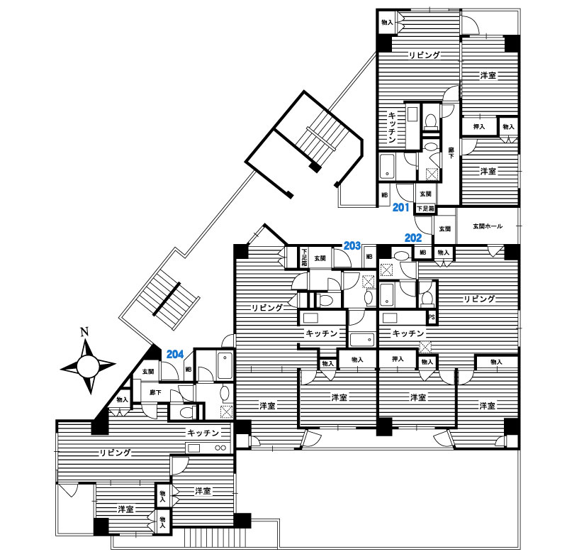 2F間取り図|東京都板橋区のペット可(犬猫)ペット共生型賃貸マンション フルール・ベルテラス