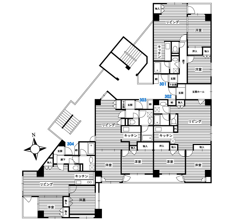 3F間取り図|東京都板橋区のペット可(犬猫)ペット共生型賃貸マンション フルール・ベルテラス