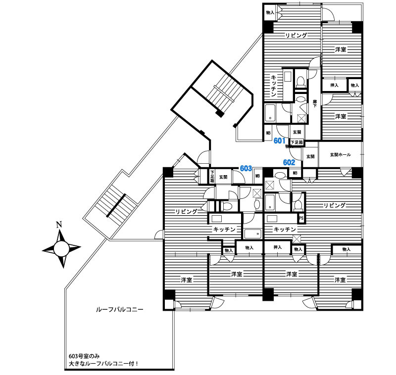 6F間取り図|東京都板橋区のペット可(犬猫)ペット共生型賃貸マンション フルール・ベルテラス