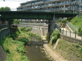 神奈川県横浜市上大岡の公園 大岡川プロムナード