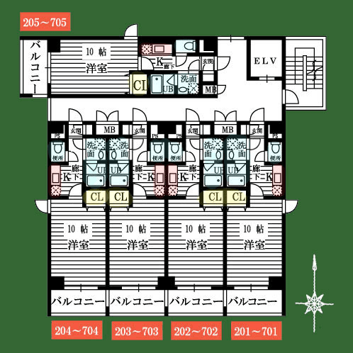 ペット共生型賃貸マンション　タワー ド エコ ユニ　間取