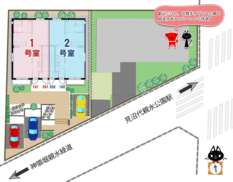 メゾン　グレイス［敷地配置図］