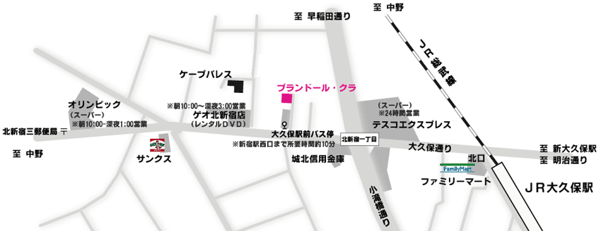 東京都新宿区大久保のペット可(犬猫)ペット共生賃貸マンション プランドールクラの周辺マップ