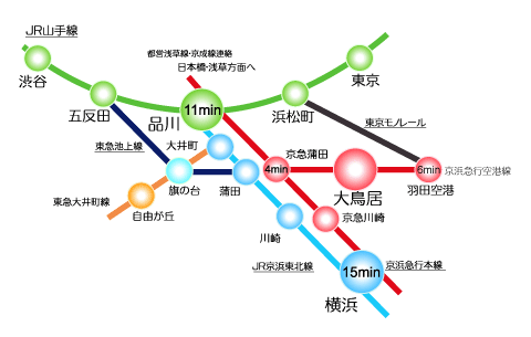 ドゥーエ・カーサ・ヴィエント　電車路線図