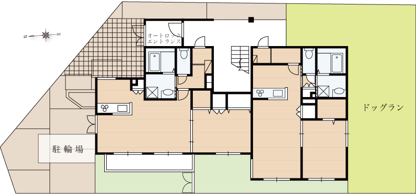 敷地図/ペット共生型賃貸マンション「ポプラガーデン」