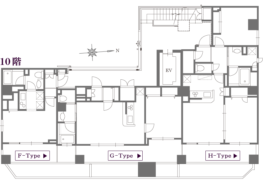 10階間取図/ペット共生型賃貸マンション「マストライフ鳥越」