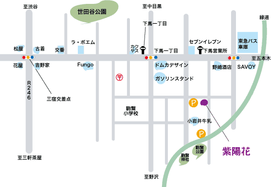 紫陽花カフェ　案内図