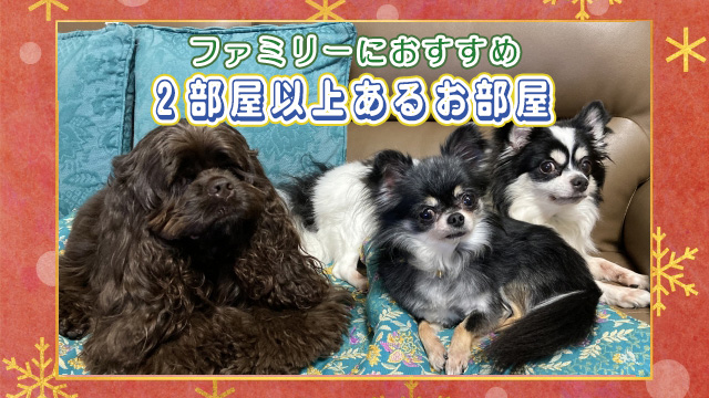 ファミリーにおすすめ!2部屋以上あるお部屋特集