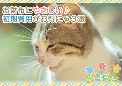 初期費用がお得な3選
