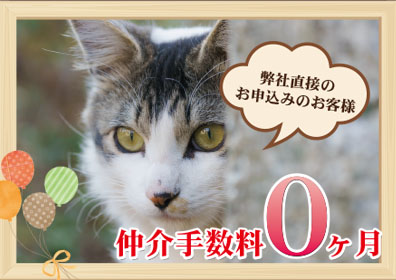 仲介手数料0ヶ月キャンペーン